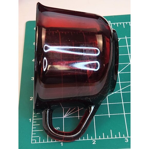 Arcopal France Ruby Red Glass Coffee Cups Set Of 2 Vintage Durable And Elegant D - Picture 4 of 9